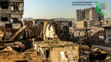 صورة تقرير عن إعادة إعمار حي جوبر الدمشقي